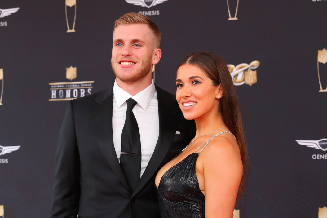 Los Angeles Rams wide receiver Cooper Kupp and his wife Anna Croskrey pose prior to the NFL Honors