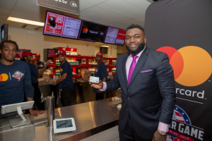David Ortiz helps Mastercard launch the Keep Moving Challenge during the MLB All-Star Game 