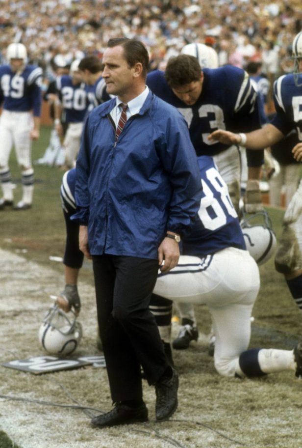 Don Shula coaches the Baltimore Colts in 1960s.