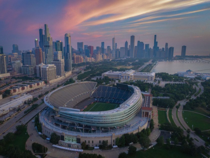 Soldier Field is seen before a preseason game between the Chicago Bears and the Buffalo Bills at Soldier Field on August 21, 2021.