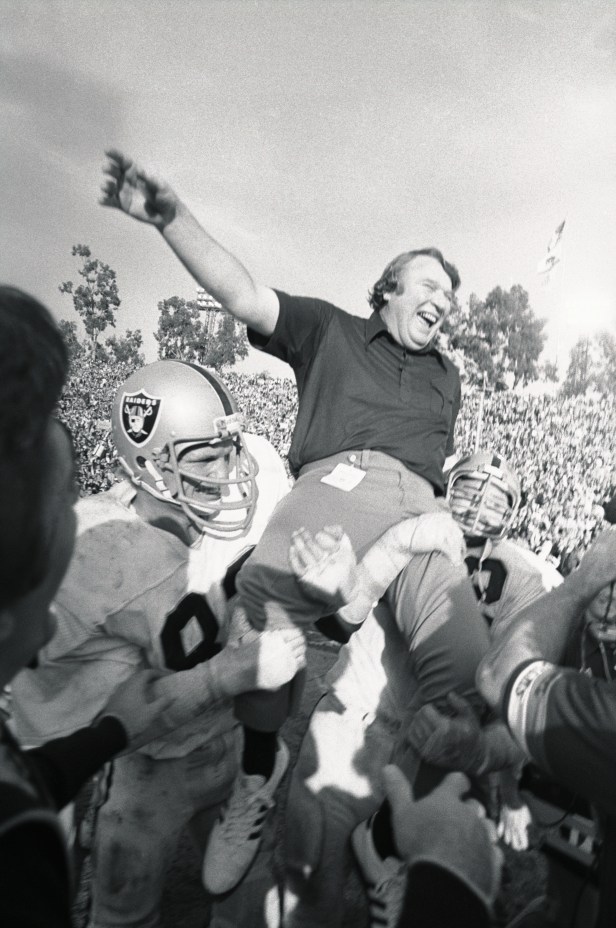 John Madden and the Oakland Raiders celebrate their first Super Bowl win over the Minnesota Vikings.