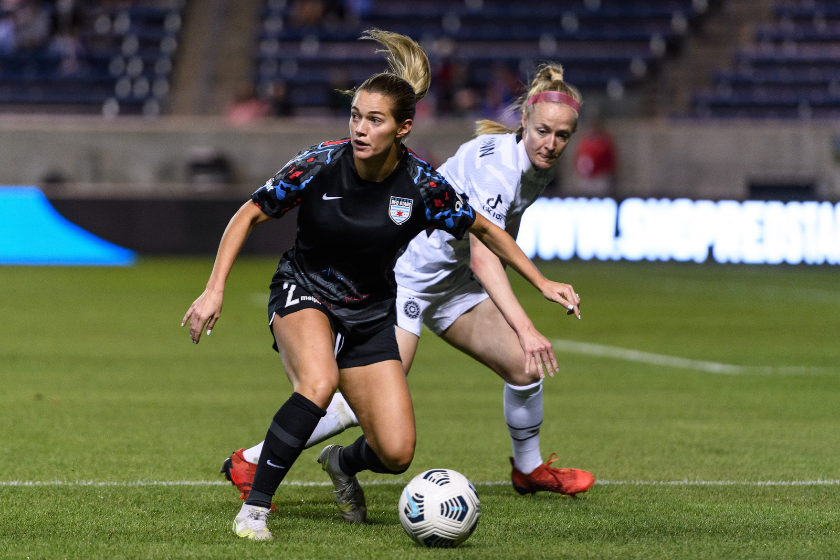 Kealia Watt in a game with the Chicago Red Stars