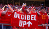 Chiefs fans yell during a game at Arrowhead Stadium in Kansas City.