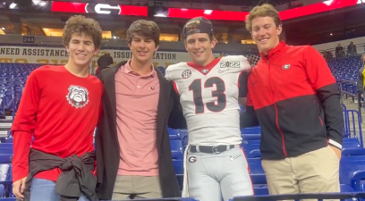 Stetson Bennett poses for a picture with his brothers.