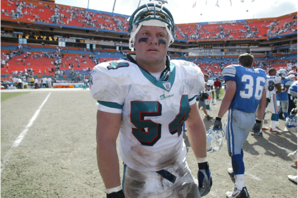 Zach Thomas after a 2002 Dolphins game.