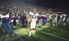 Jim Kelly looks on as the Buffalo Bills take on the New York Giants in Super Bowl XXV.