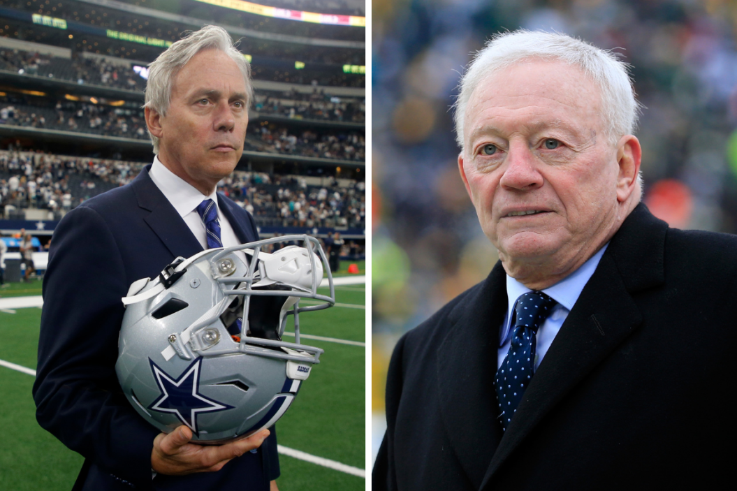 Jerry Jones and Richard Dalrymple of the Dallas Cowboys.