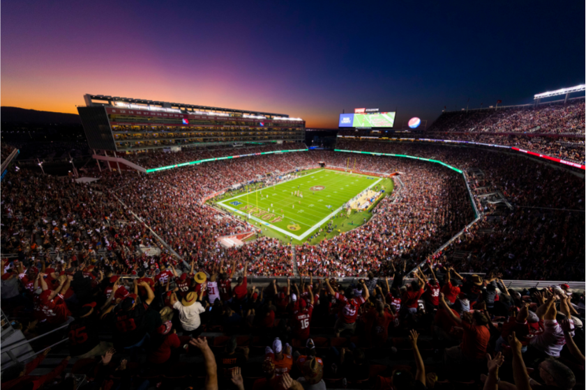 Levi's Stadium during a matchup between the San Francisco 49ers and Cleveland Browns.