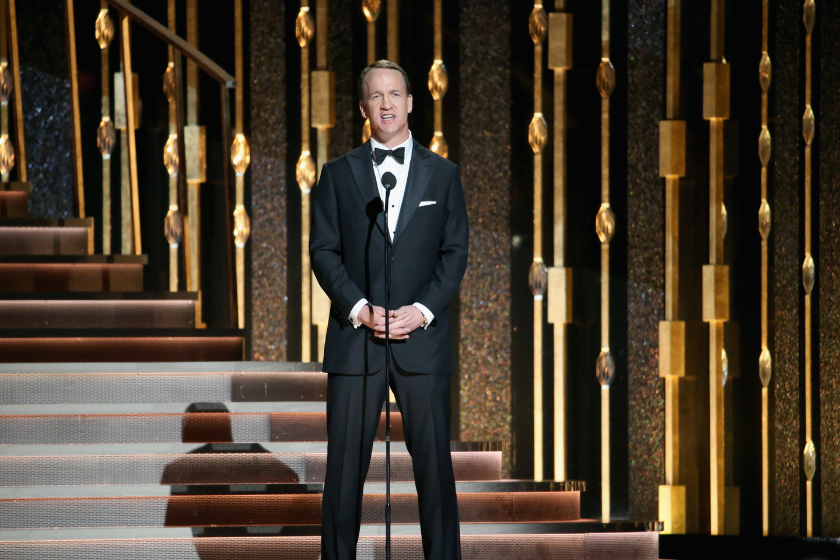 Peyton Manning speaking at the 50th CMA Awards in 2016.