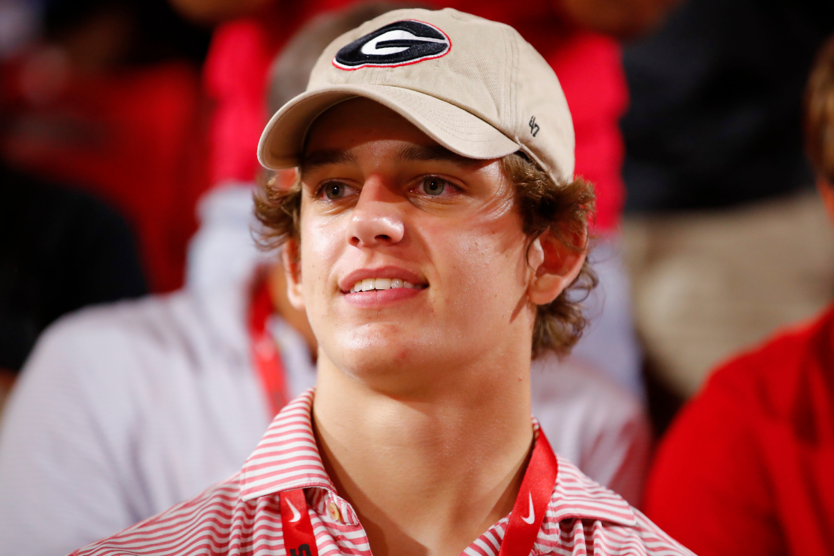 Arch Manning takes in a Georgia Football game.