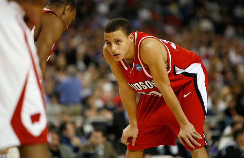 Steph Curry plays for Davidson during the 2008 NCAA Touranment.
