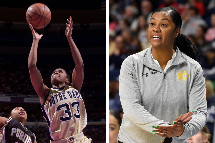 Niele Ivey played at Notre Dame and now coaches her alma mater.