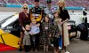 Clint Bowyer and Jimmie Johnsonpose with their family, Lorra Bowyer, Chandra Johnson, Cash Bowyer, Presley Bowyer. Lydia Norriss Johnson and Genevieve Johnson prior to the NASCAR Cup Series Season Finale 500 at Phoenix Raceway on November 08, 2020 in Avondale, Arizona.