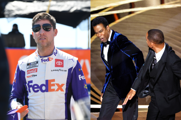 Denny Hamlin Uses the Chris Rock-Will Smith Oscars Incident in NASCAR Hot Take