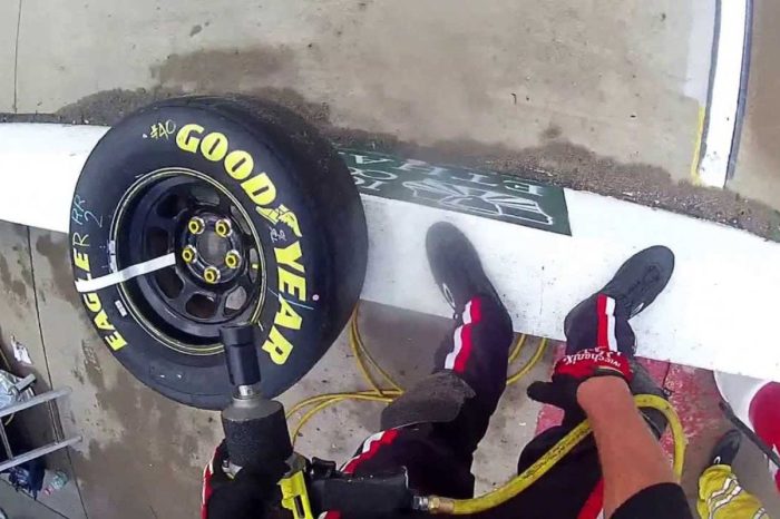 Awesome POV Video Shows a NASCAR Tire Changer in Action