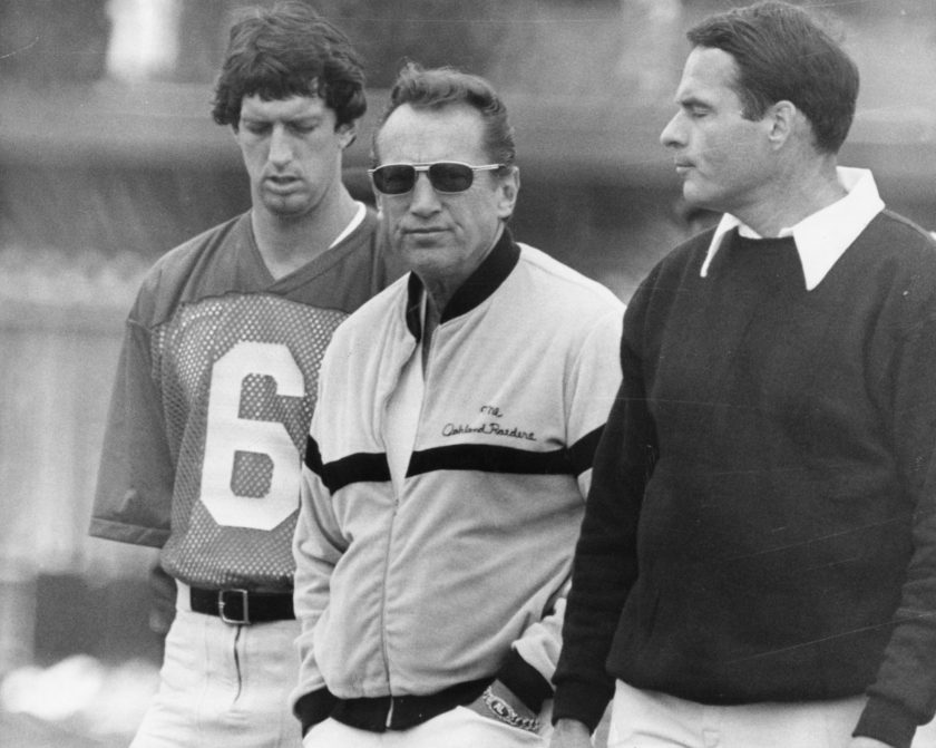 Al Davis looks on during a 1980s Raiders game.