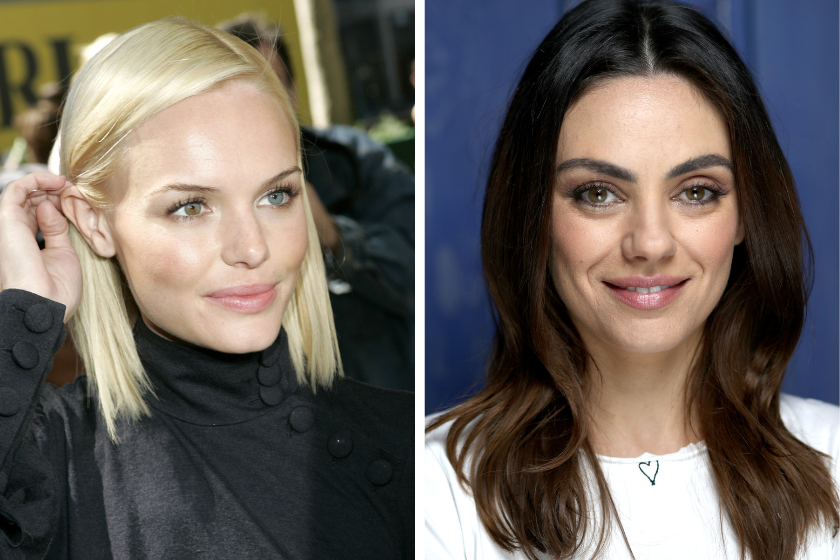 Kate Bosworth and Mila Kunis, two celebrities who have heterochromia iridum.