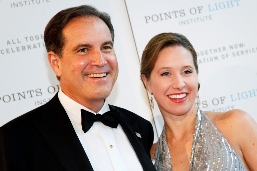 Sportscaster Jim Nantz with his fiance' Courtney Richards on the red carpet at Points of Light Institute's "All Together Now-A Celebration of Service" held at the Kennedy Center. A Points of Light Institute event 