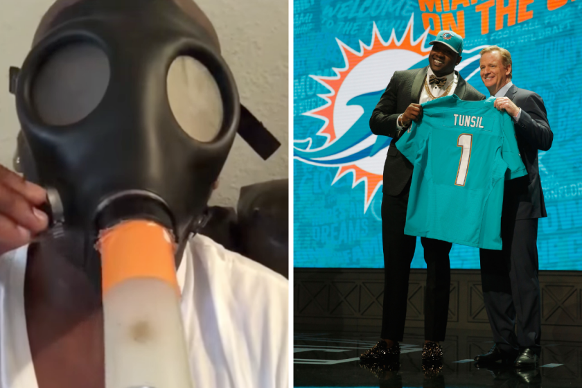 Texans OT Laremy Tunsil Mints NFT of Famous NFL Draft 'Gas Mask' Moment