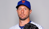 Max Scherzer #21 of the New York Mets poses for a photo during the New York Mets Photo Day