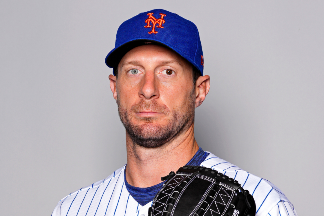 Max Scherzer #21 of the New York Mets poses for a photo during the New York Mets Photo Day