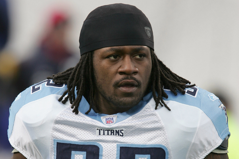 Pacman Jones looks on as the Tennessee Titans play. 