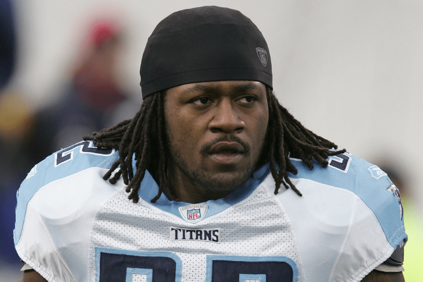 Pacman Jones looks on as the Tennessee Titans play.