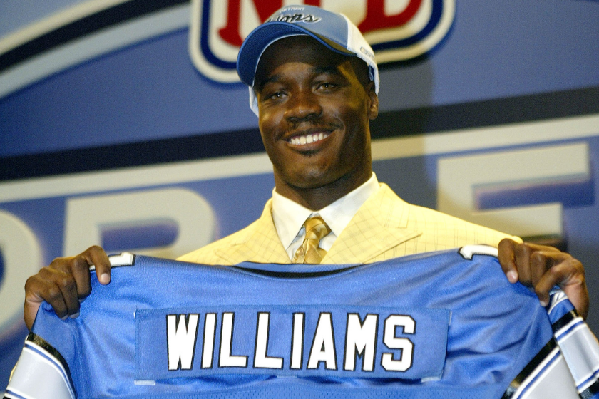 Roy Williams after being drafted by the Detroit Lions.