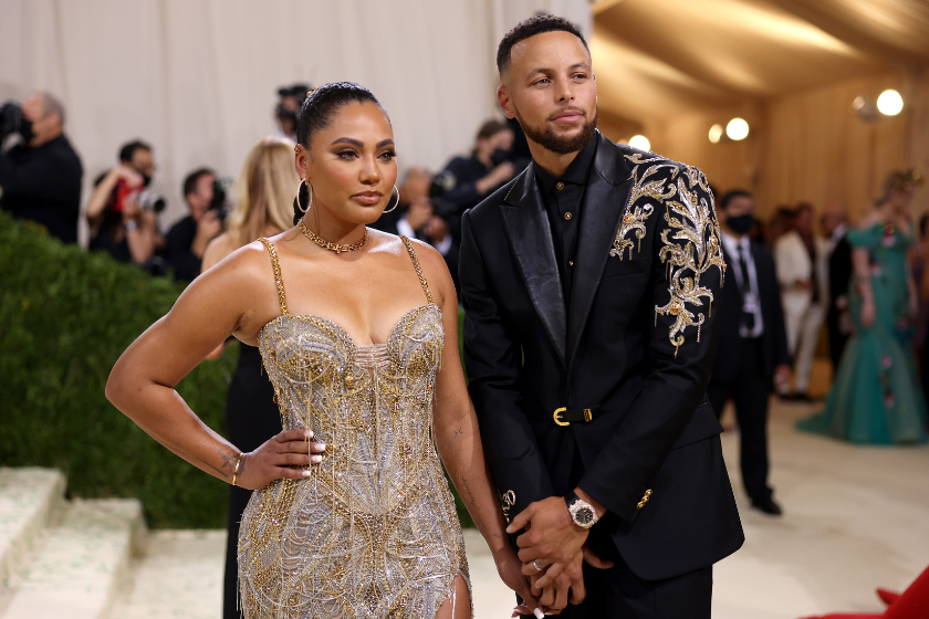Stephen Curry and Ayesha Curry attend The 2021 Met Gala Celebrating In America: A Lexicon Of Fashion at Metropolitan Museum of Art