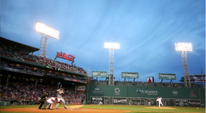A view of Fenway Park's field in 2017.