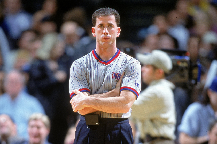 Tim Donaghy stands on court during an NBA Game.