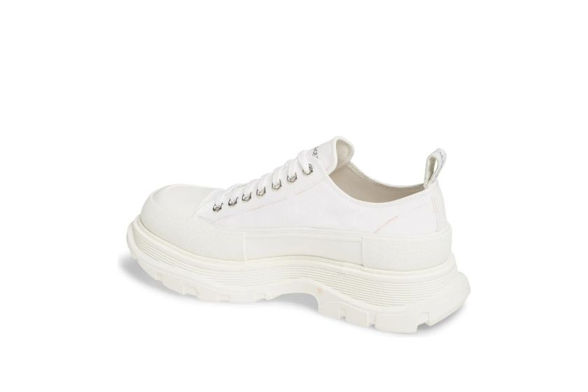 alexander mcqueen platform sneakers in white