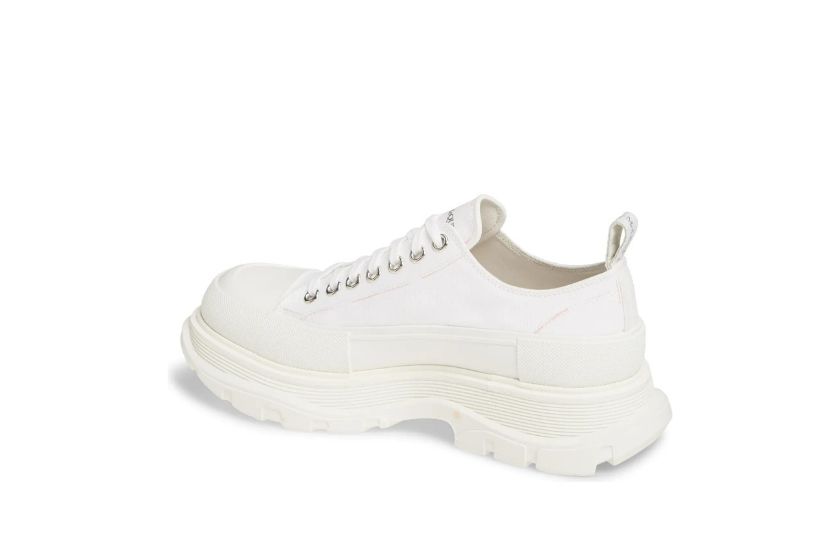 alexander mcqueen platform sneaker in white