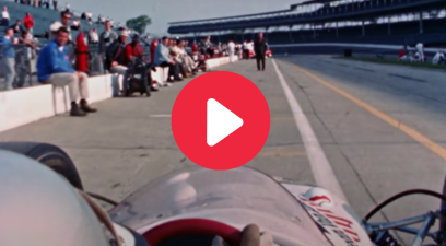 remastered footage of mario andretti's pov during 1966 indy 500