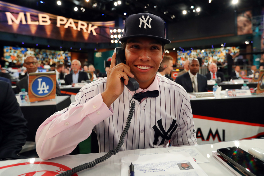 Anthony Seigler talks to the Yankees front office from the 2018 MLB Draft.