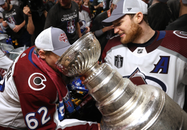 The Colorado Avalance Dented the Stanley Cup After Their Game 6 Win Over Tampa Bay
