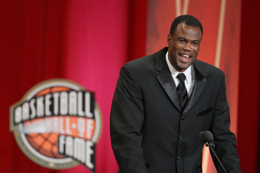 David Robinson at his Basketball Hall of Fame Induction Ceremony