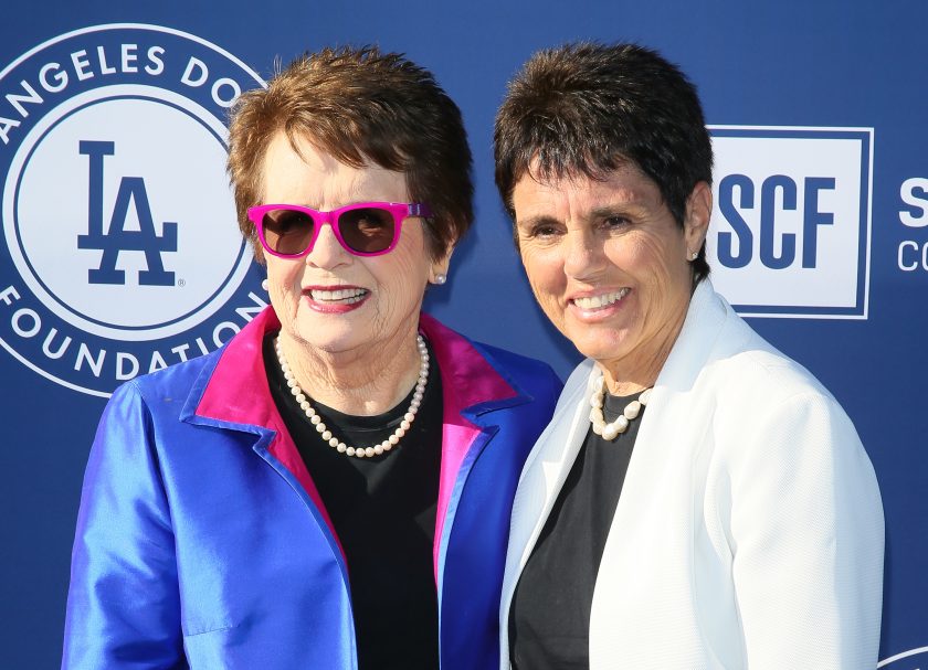 Billie Jean King and Ilana Kloss attend the 5th Annual Blue Diamond Foundation at Dodger Stadium on June 12, 2019.