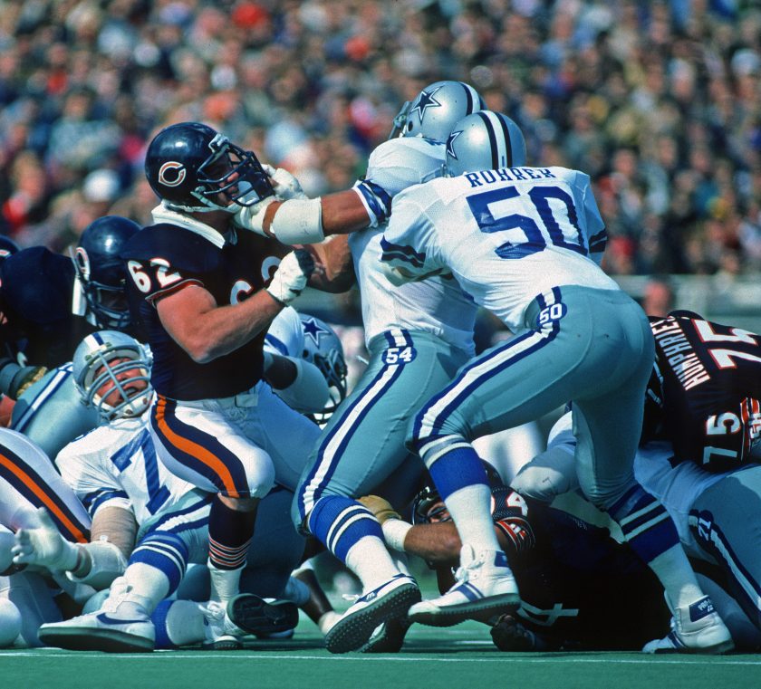 Jeff Rohrer plays for the Cowboys in 1984.