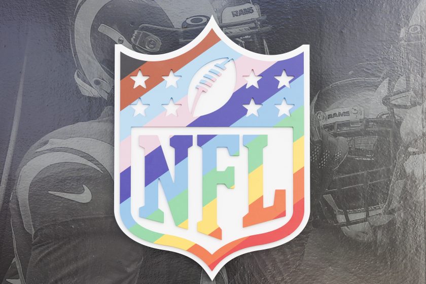 An NFL Pride logo.
