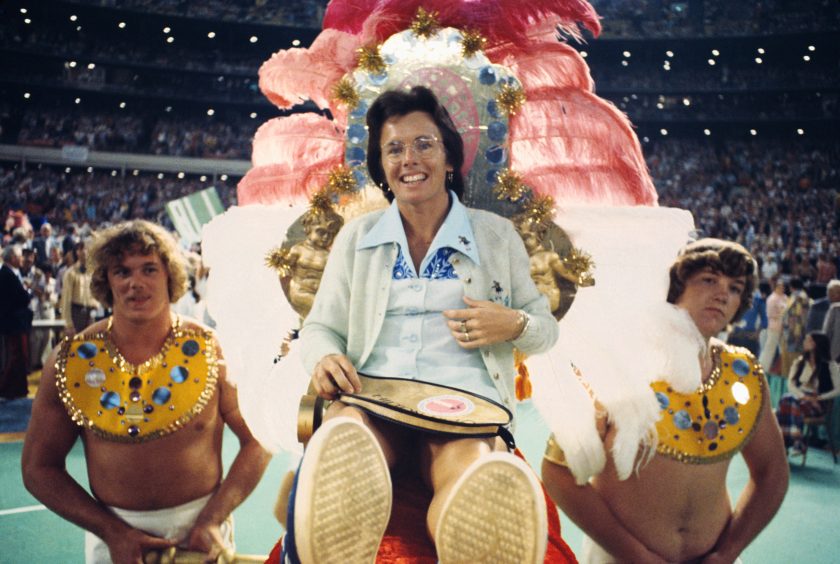 Billie Jean King is taken to court for the Battle of the Sexes match against Bobby Riggs.
