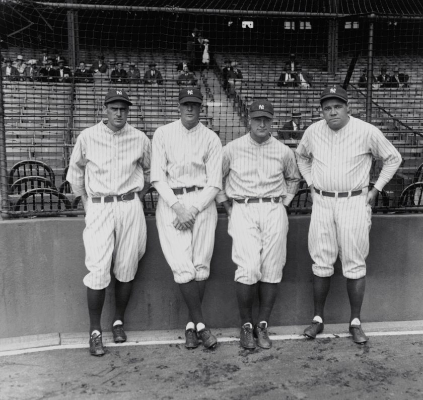 The 1927 Yankees' Murderer's Row poses for a picture.