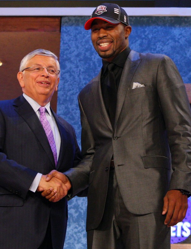 Terrence Williams poses during the 2009 NBA Draft.