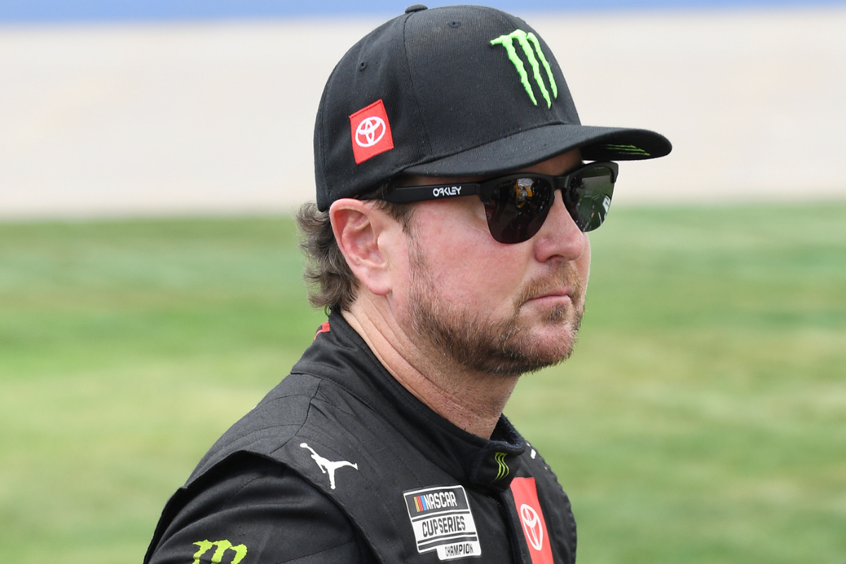 Kurt Busch looks on during qualifying for the running of the 2022 Ally 400 at Nashville Superspeedway