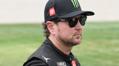 Kurt Busch looks on during qualifying for the running of the 2022 Ally 400 at Nashville Superspeedway
