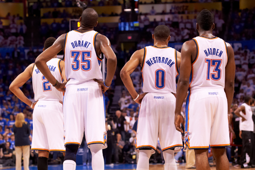 Oklahoma City Thunder's Big Three: Russell Westbrook, Kevin Durant and James Harden