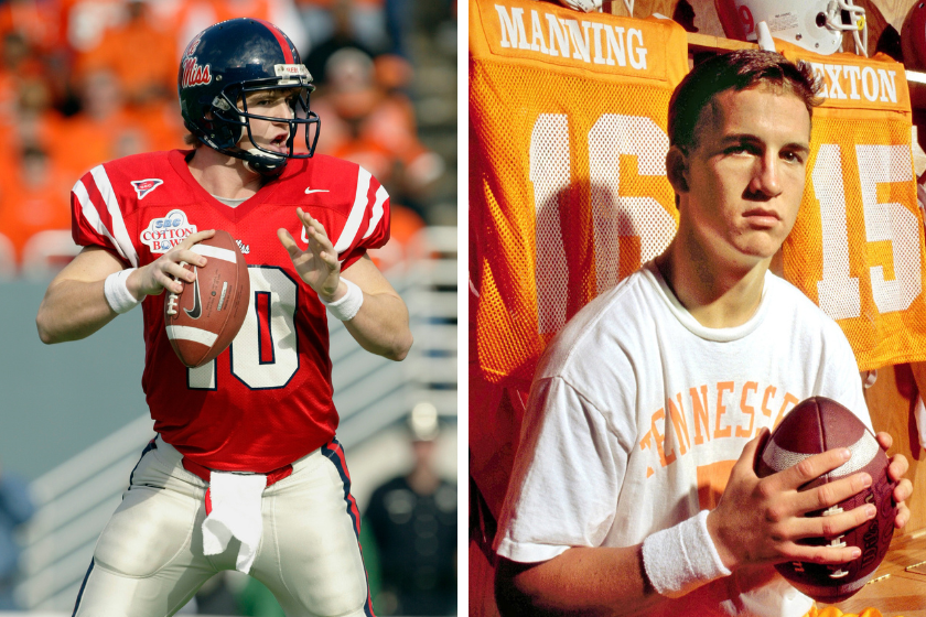 Eli Manning at Ole Miss, Peyton Manning at Tennessee