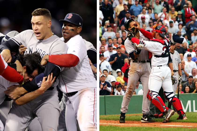 Red Sox Yankees Brawl, Jason Varitek gets in Alex Rodriguez's face