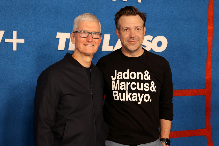 Tim Cook, Jason Sudeikis at Ted Lasso S2 Premiere