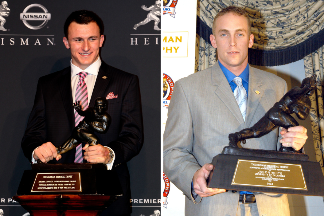 Johnny Manziel and Jason White are two of the worst Heisman Trophy winners of all time.